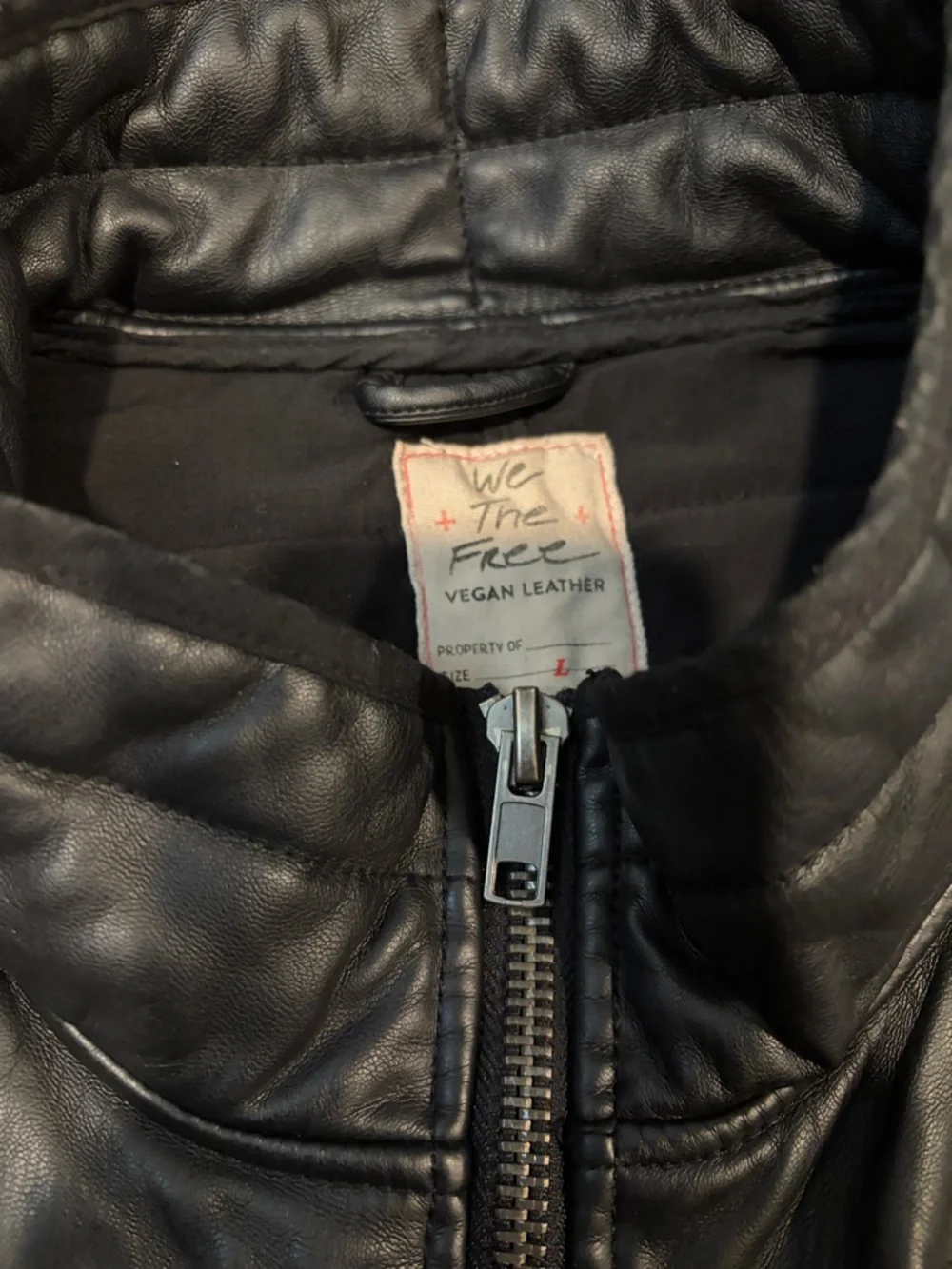 NWOT Free People Dolman Quilted Vegan Leather Jacket - Picture 2 of 5